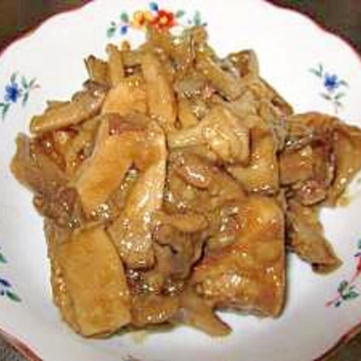 鶏もも肉ときのこのガーリックバター醤油炒め
